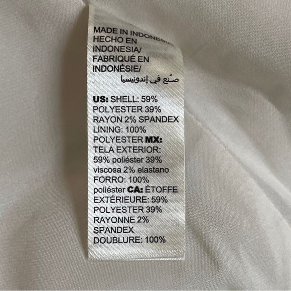 WHBM One Button No Collar 3/4 Sleeve Blazer in Cream Bone Off-White - Picture 12 of 12